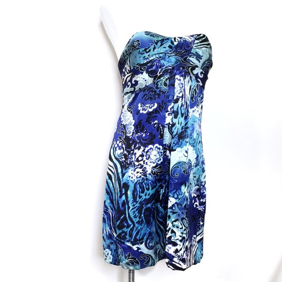 Cache Silk Strapless Dress Size 14 - Picture 6 of 12